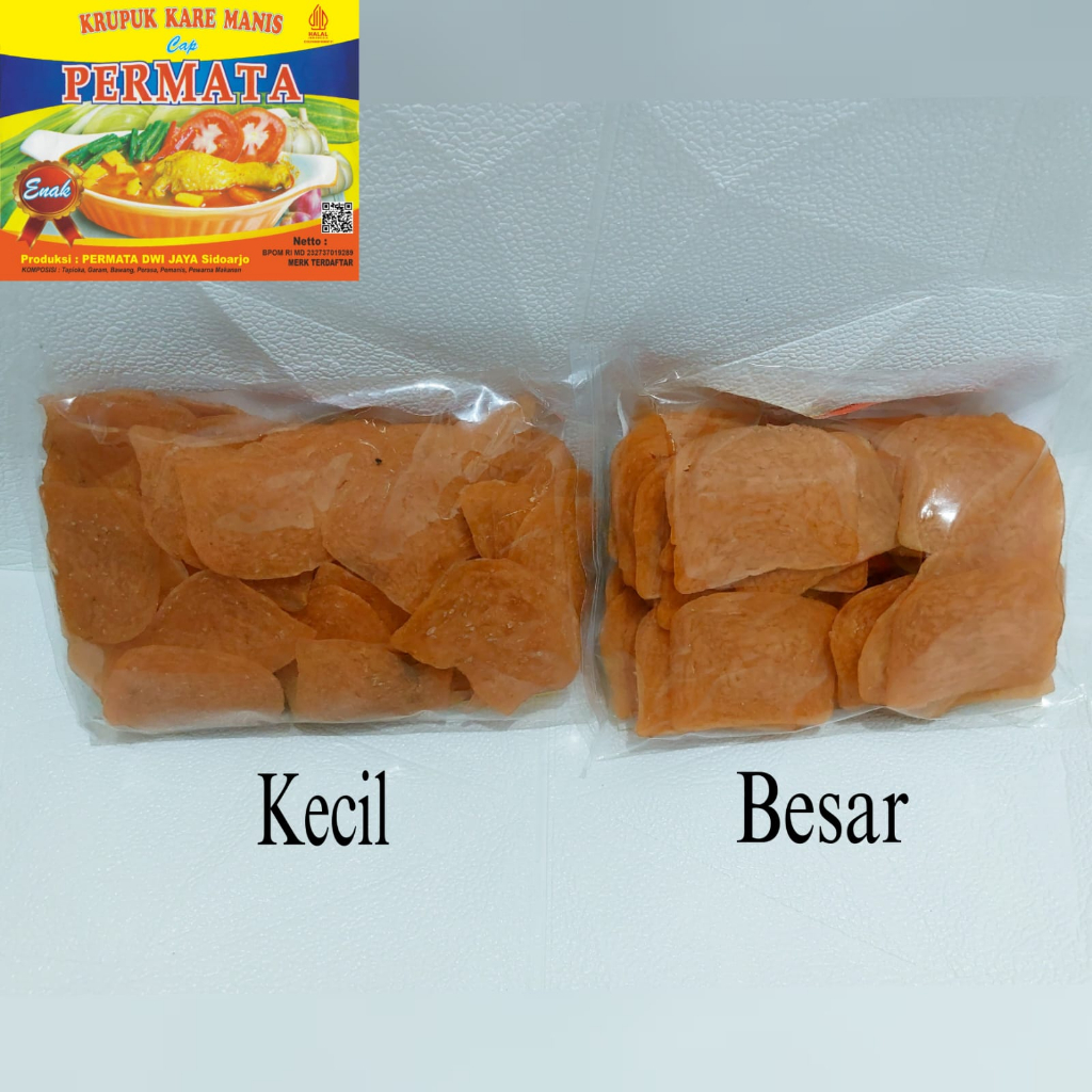 

[✅HALAL+BPOM] KERUPUK IKAN RASA UDANG (MERAH) ENAK SIDOARJO, 500 GRAM, CAP PERMATA