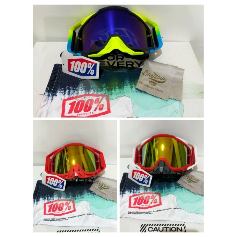 Goggle Kacamata Helm Cross 100%