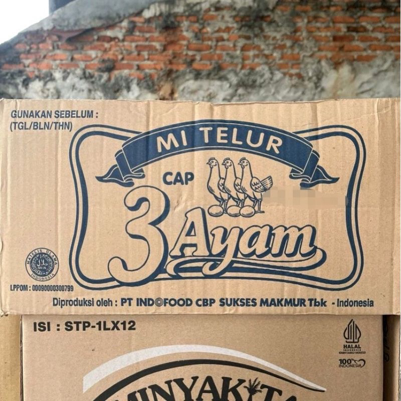 

mie telur cap 3 ayam isi 20 bungkus