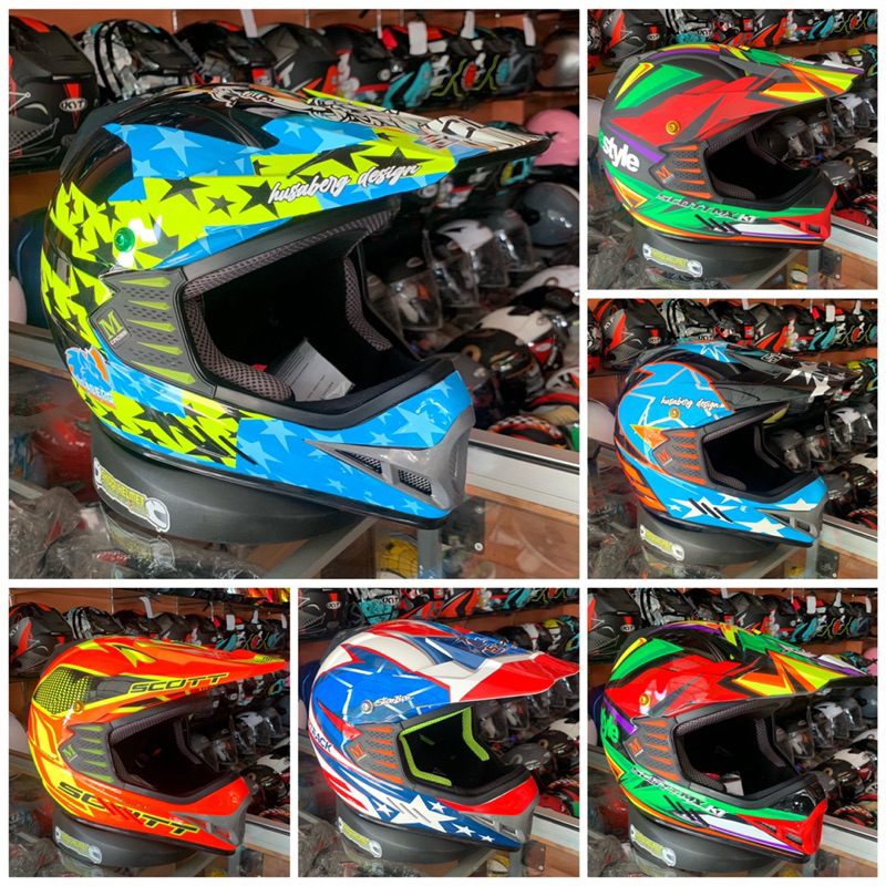 helm cross anak / cross scott junior/ cross anak