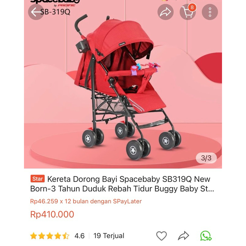 Spacebaby Stroller SB-319Q