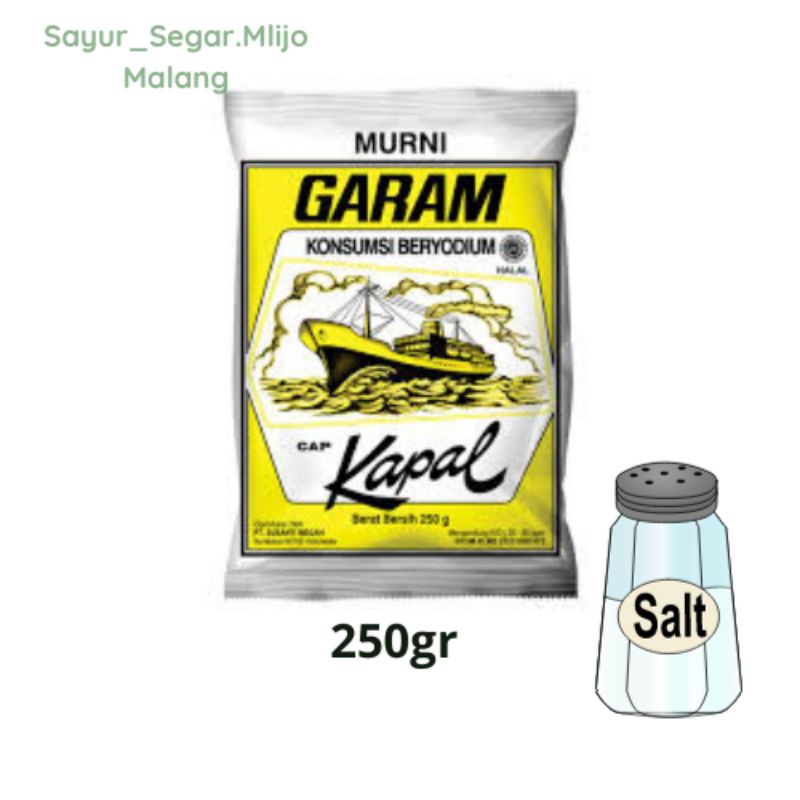 

Garam Kapal Api250gr/Garam Kapal 250gr/Garam 250gr/Garam Dapur