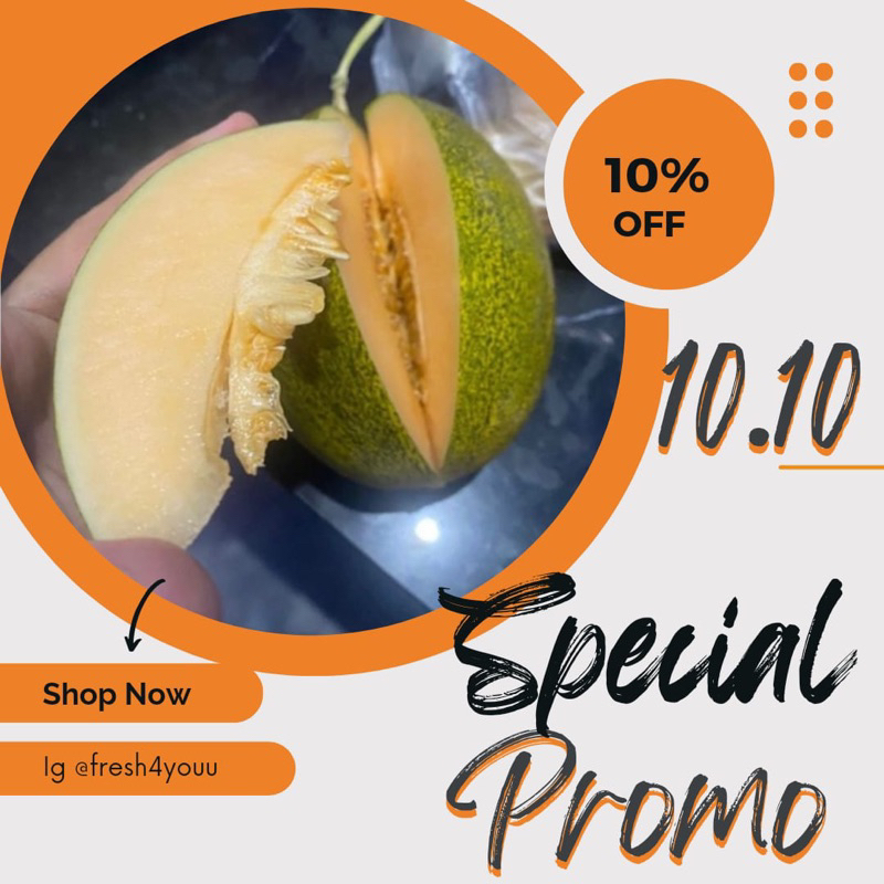 

FRESH4YOU_MELON SUNRAY MELON HYDROPONIC MELON MANIS MELON ORANGE