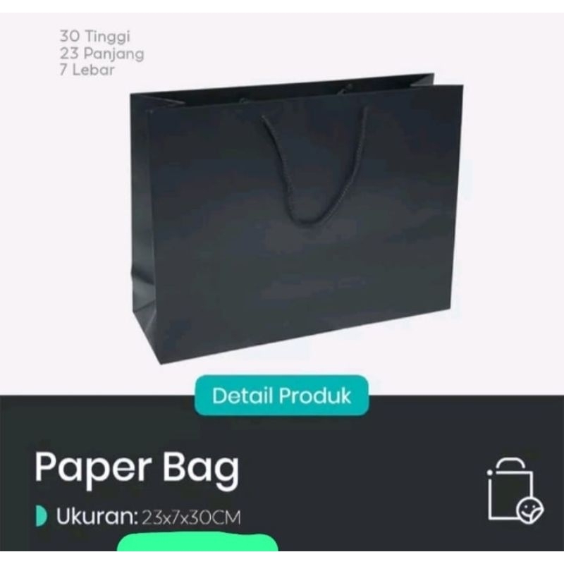PAPER BAG POLOS HITAM KECIL//PAPER BAG
