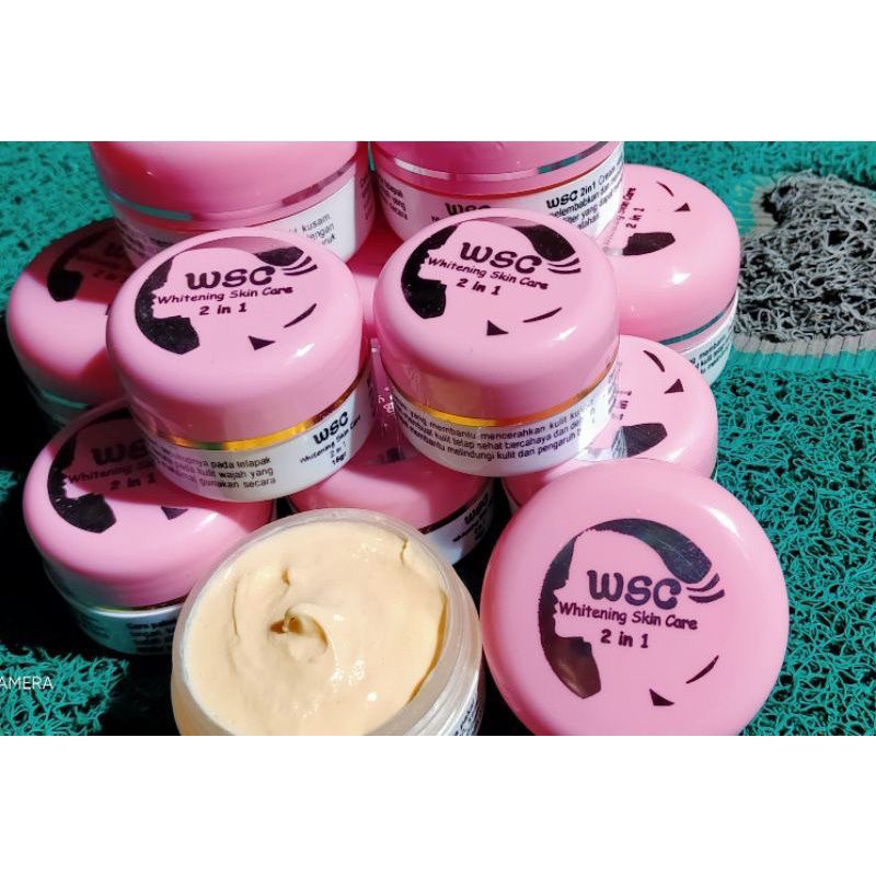 CREAM WSC 2IN1 ORIGINAL/SKINCARE WAJAH WHITENING 2 IN 1 GLOWING KINCLONG MULUS AMAN ALAMI AMPUH ORI 