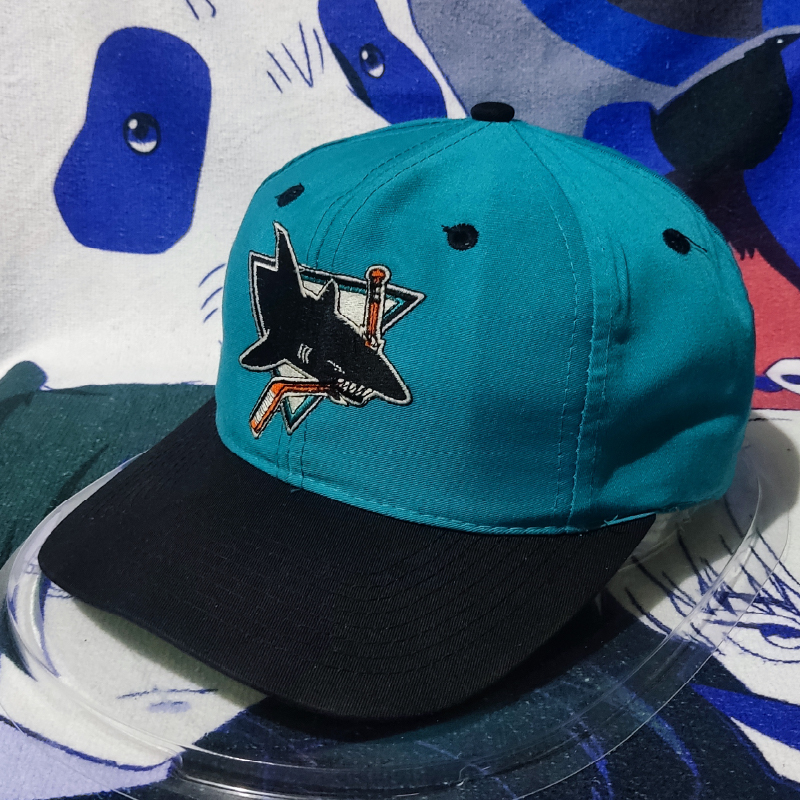 San Jose "Sharks" NHL - 90s The Game Fitted Hat Vintage Size 7