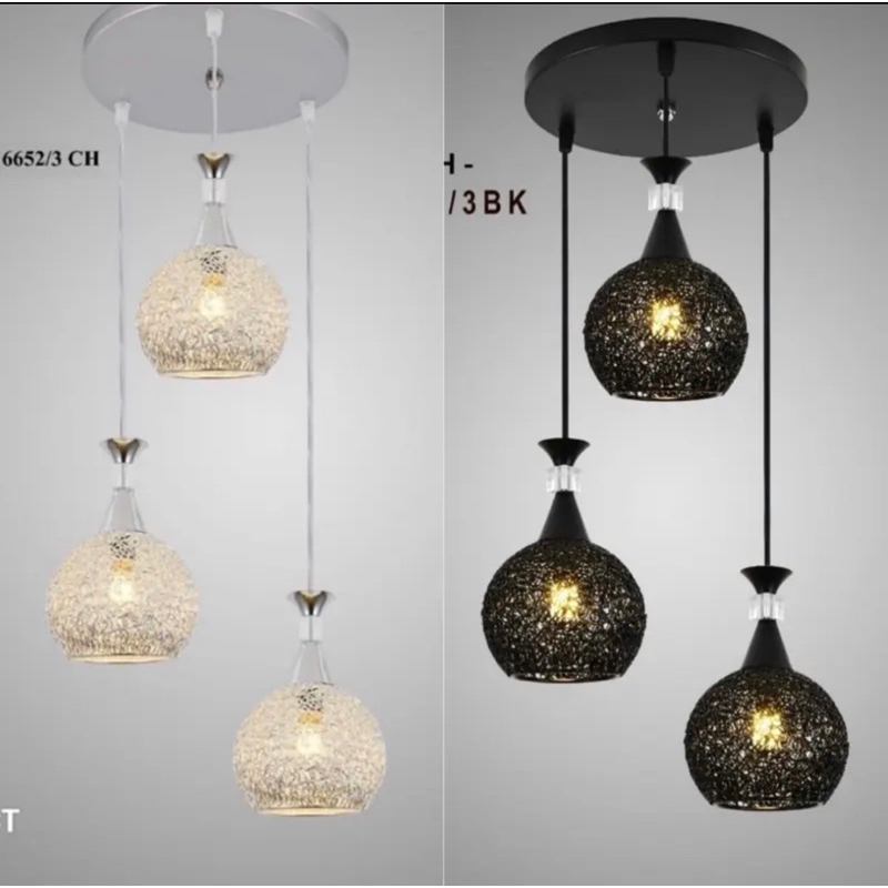 Lampu gantung minimalis dekorasi meja makan