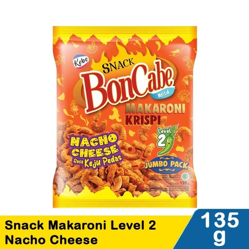 

Bon Cabe Snack Makaroni Level 2 Nacho Cheese 135G