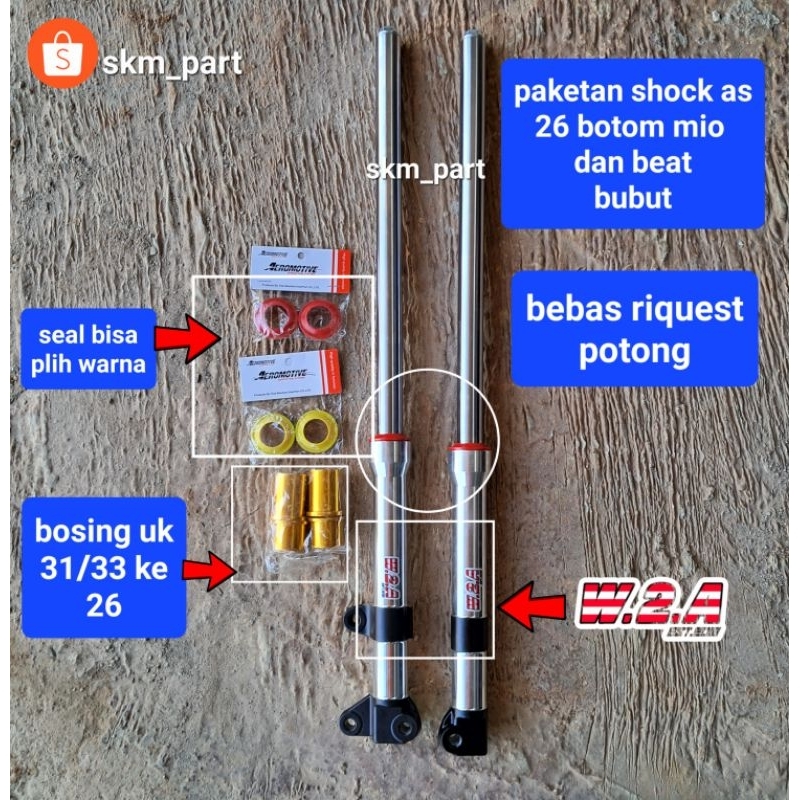 Paketan shock as 26 botom mio dan beat bubut kinclong pnp vixion ninja cbr tiger verza gl mp dll