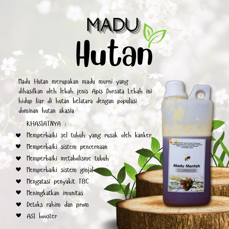 

(1kg) Madu HUTAN - Madu Liar - Madu Riau -Madu Hutan - Hutan - Sialang - Raw Honey - Madu - honey