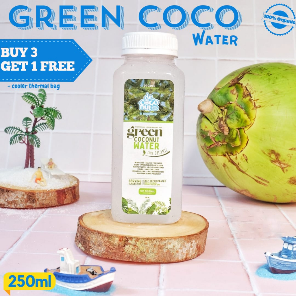 

Green Coconut Water(Air Kelapa Ijo) 250ml, Minuman Sehat dan Segar 100% air kelapa ijo