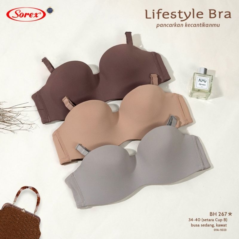 (isi 2 pcs) Sorex Bra/BH Kawat 267 Cup B 1/2 Seamless Push Up Bra