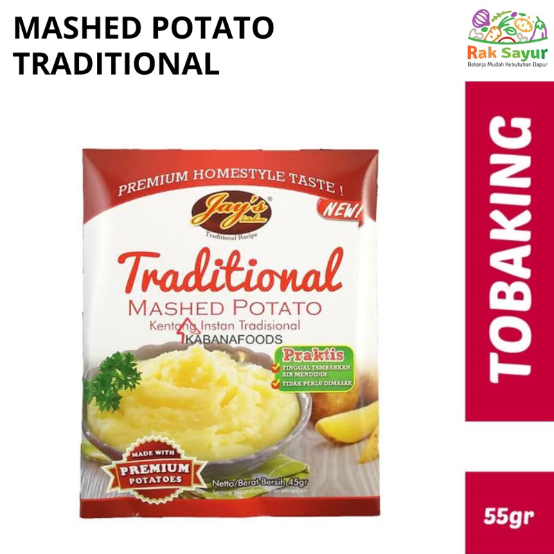 

Mashed Potato Jays 55gr Kentang Instan Rak Sayur Padang