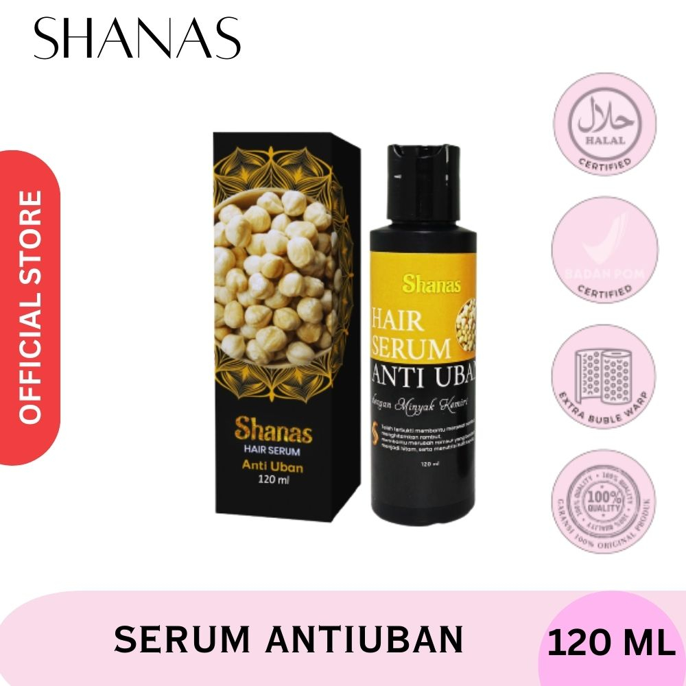 SHANAS Hair Serum Anti Uban Penghilang Uban Permanen - Penghilang Uban Alami - Penghilang Uban Palin