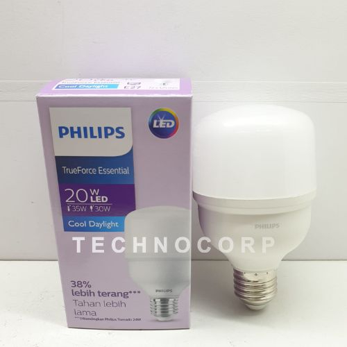 LAMPU PHILIPS TFORCE 20W ESSENTIAL LED PUTIH 20 WATT TRUE FORCE
