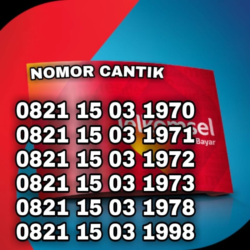 Nomor Cantik Simpati Tahun Lahir 1990 1991 1992 1993 1994 1995 1996 1997 1998 1999 1981 1984
