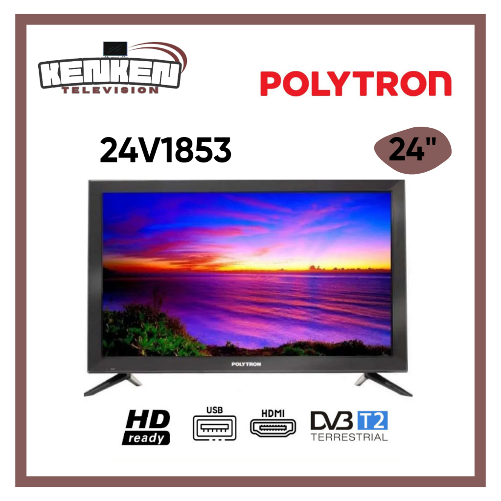 TV LED Digital Polytron 24V1853 LED Polytron 24 Inch Digital TV