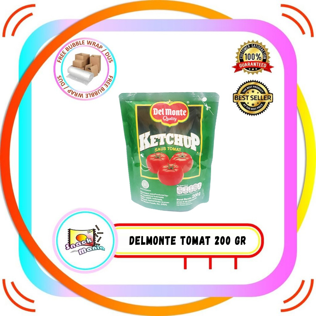 

Delmonte Ketchup Sauce Pouch 200 gr Saus Tomat