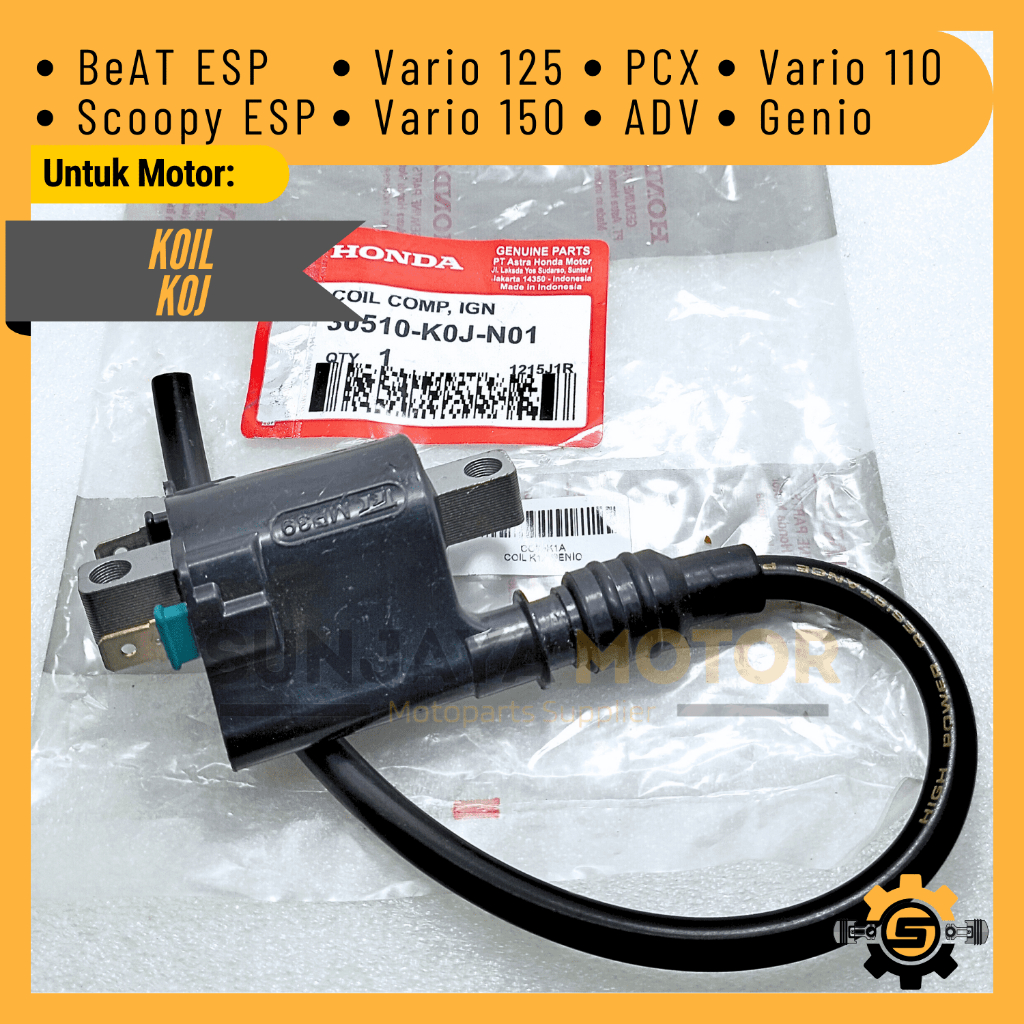Koil K0J Coil Pengapian Ignition Original Honda Beat ESP Scoopy ESP Vario 125 FI Vario 150 LED Genio