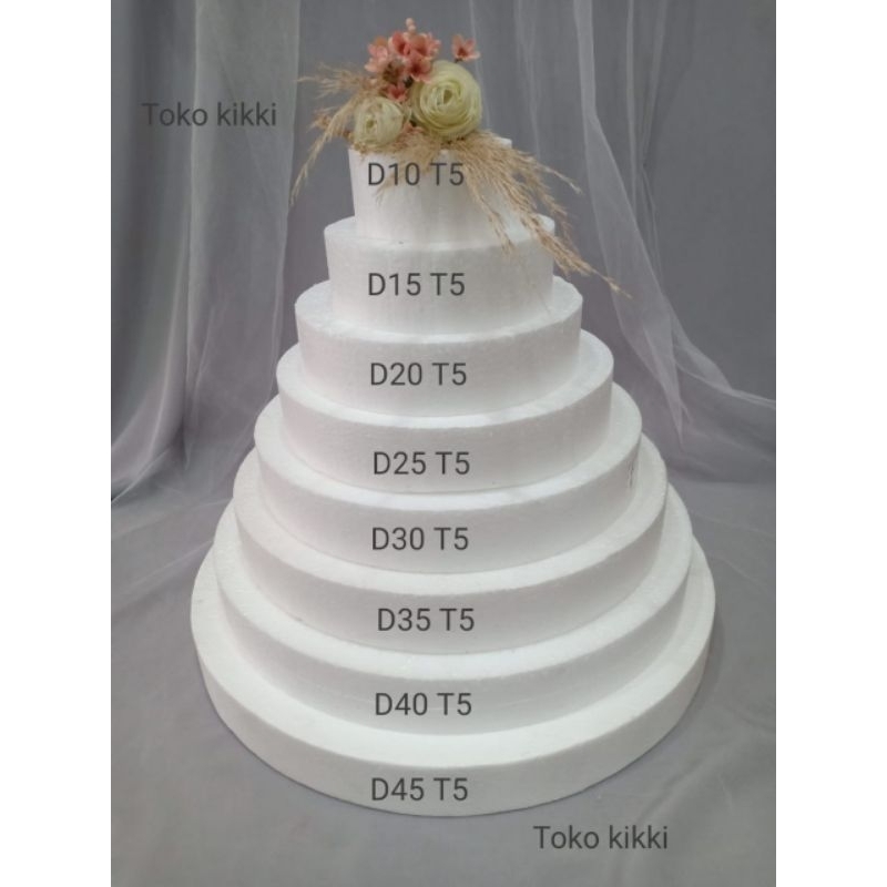 7 tingkat Tinggi 5 cm dummy styrofoam gabus kue tower donut cupcakes