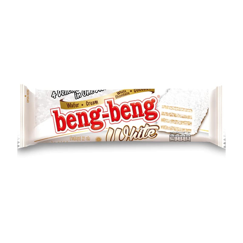 

Makanan halal Beng-Beng Wafer White Chocolate 1 pcs/Snack Thailand cemilan ringan