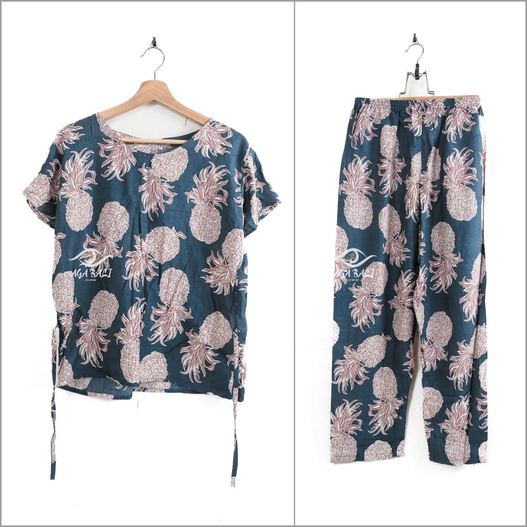 Setelan Babydoll Bali Motif | Pro Setelan Baju Tidur Nanas .ag