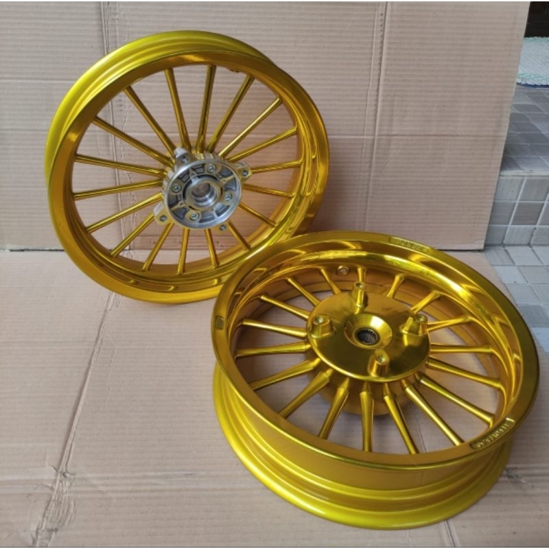 velg racing pcx 150 merk power warna gold