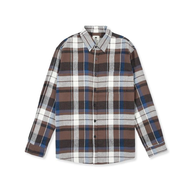 Hommes Apparel FS117 Medley Brown Flannel Shirt