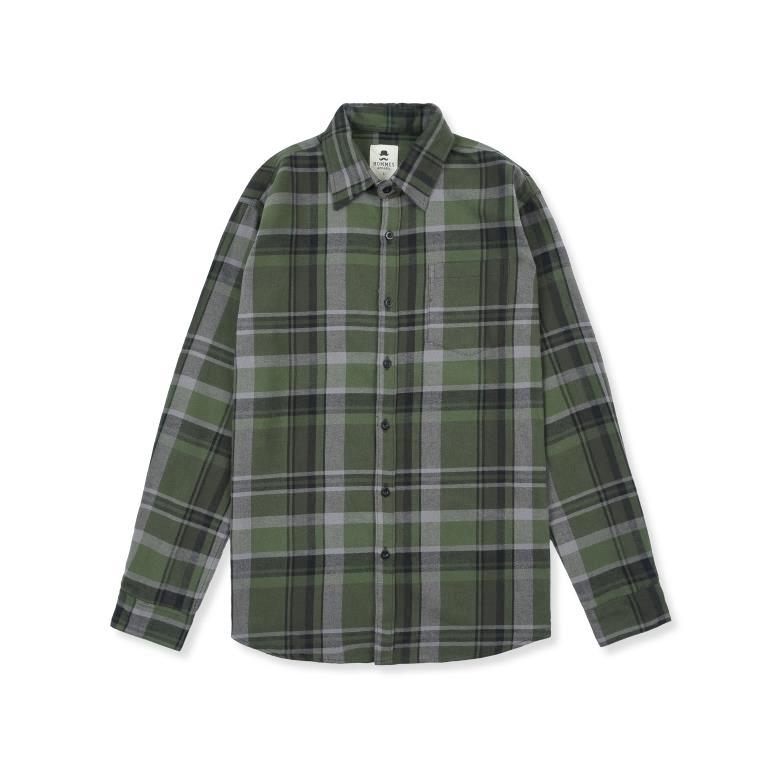 Hommes Apparel FS118 Green Rosemary Flannel Shirt