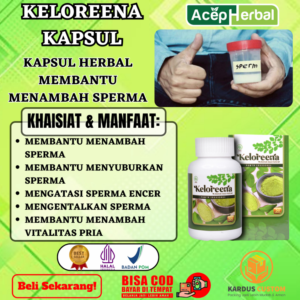 Kapsul Herbal Membantu Menambah Sperma, Menyuburkan Sperma, Mengatasi Sperma Encer, Mengentalkan Spe