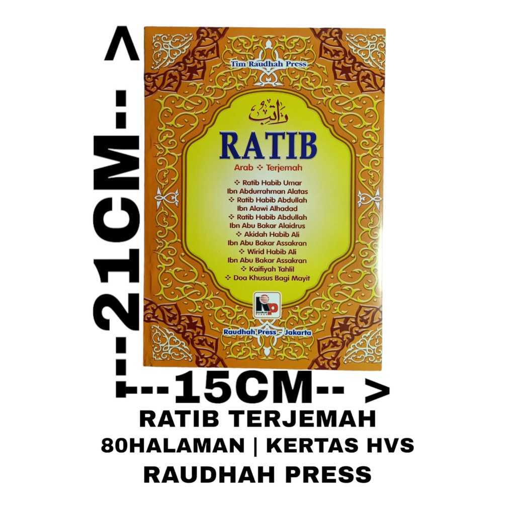 RATIB TERJEMAHAN RAUDHAH PRESS KERTAS HVS UKURAN A5