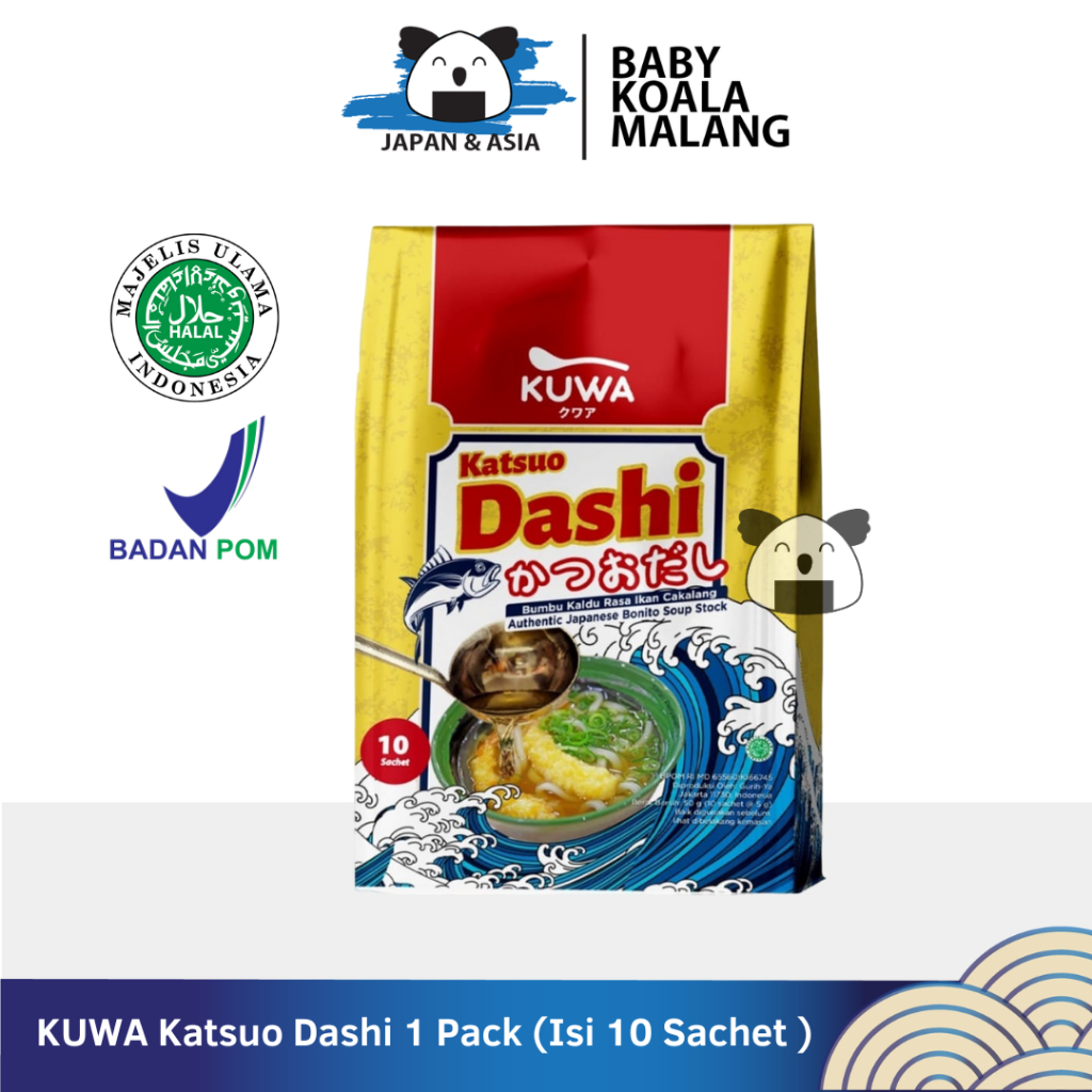 

KUWA Katsuo Dashi Katsuodashi Kaldu Ikan Cakalang 50 g Halal│Bonito/ Katsuobushi Stock for Ramen.