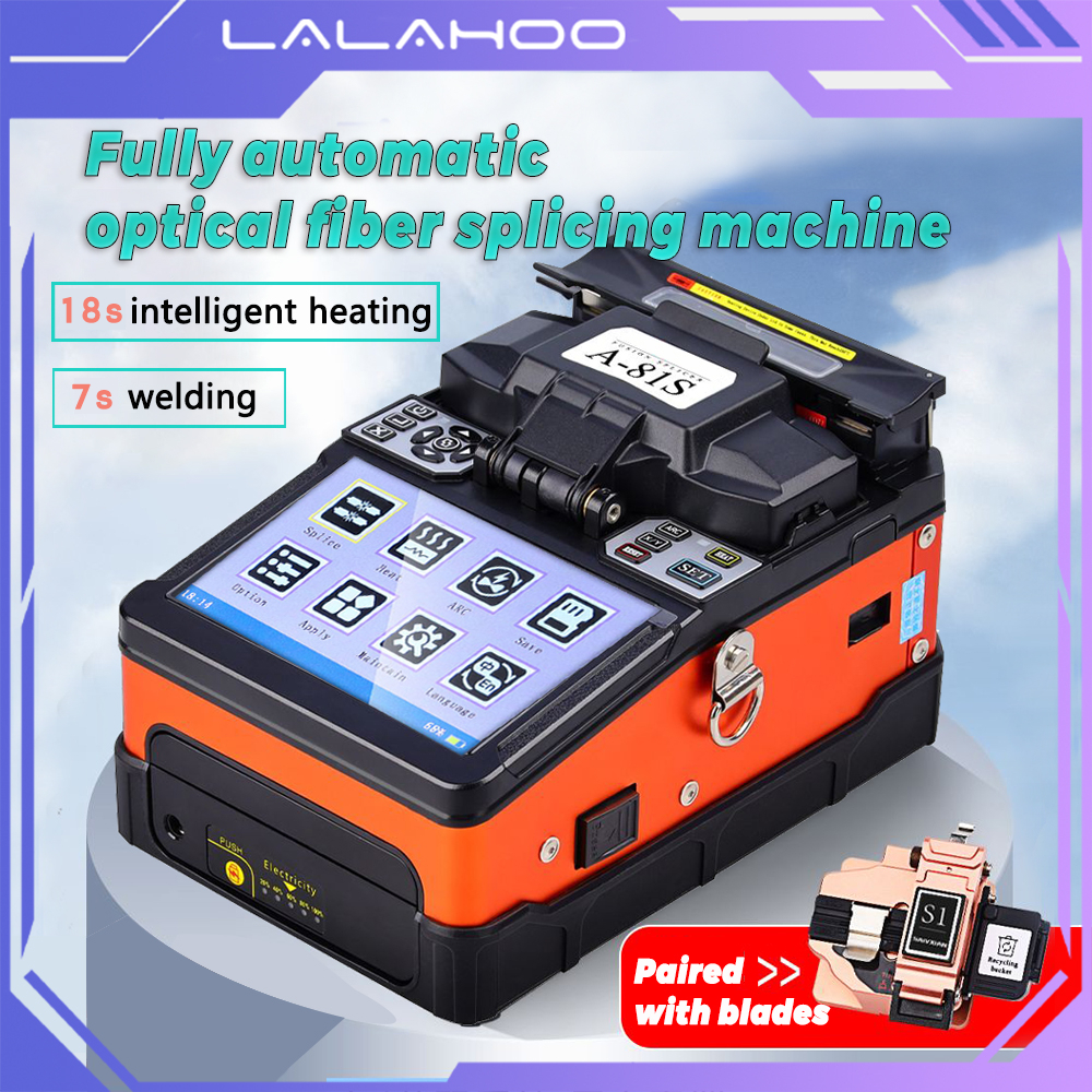 Fiber Fusion Splicer A-81S layar sentuh otomatis penuh splicer fiber optic 4 motor splicer kabel kon