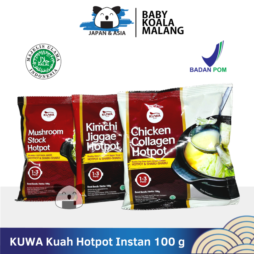 

KUWA Chicken Collagen & Kimchi Jiggae 100g Halal | Kuah Hotpot Instan.