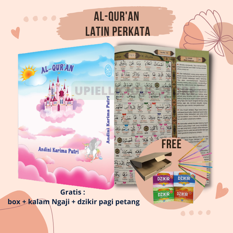 Al Quran Custom Nama TRANSLITERASI LATIN - LATIN PERKATA- GRATIS CUSTOM NAMA & FOTO