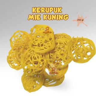 

Kerupuk Mie Kuning Mentah / Krupuk Mie Kuning Kecil Ciplok