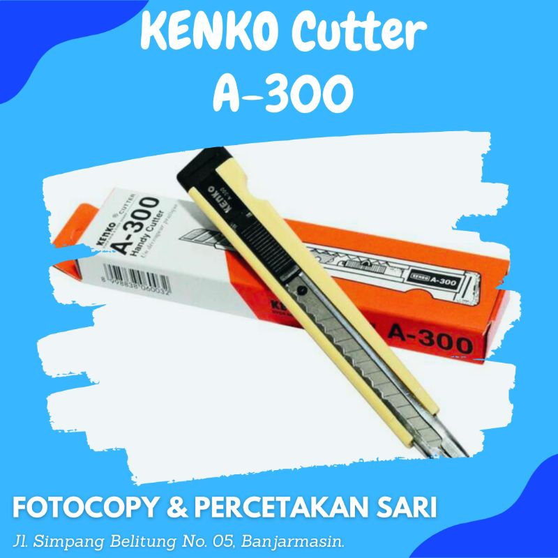 

CUTTER KECIL KENKO A-300 A300 / PISAU CUTTER PEMOTONG KERTAS