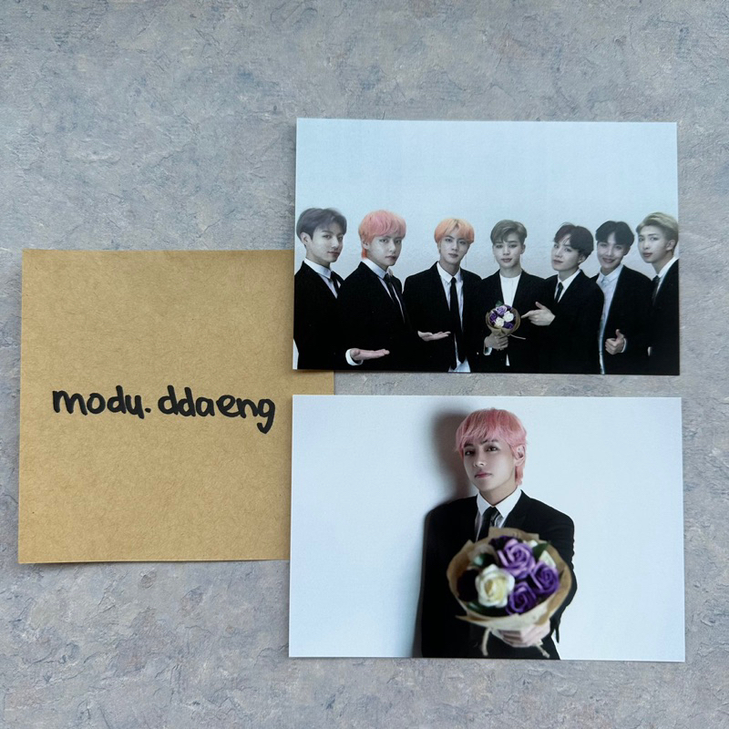 BTS Broadcast Photocard IDOL Taehyung & Group OT7 - official bangtan mini broadcast event bc idol