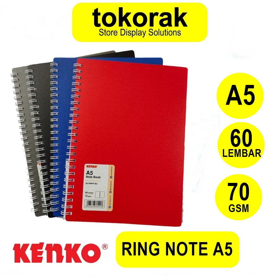 

KENKO RING BOOK A5 RNPP BASIC COLOR BUKU NOTE SPIRAL NOTEBOOK AGENDA