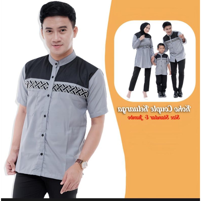 Baju Koko Couple batik Atasan muslim blus batik couple keluarga