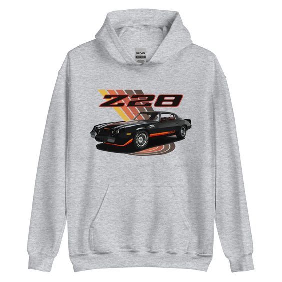 Hoodie Jumper Racing Z-28 Grey / Hoodie Sport Cars / Sweater Motif Mobil / Jaket Hoodie Mobil Balap 