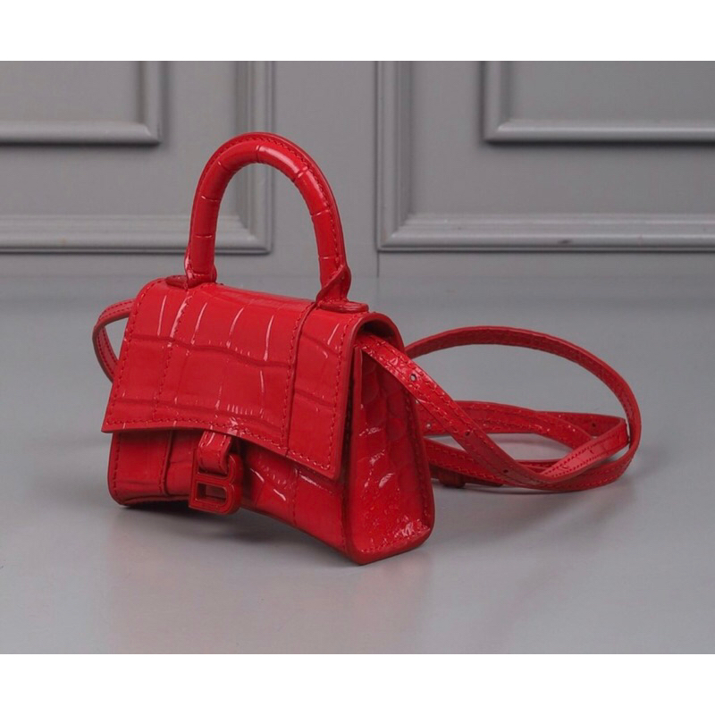 Balenciaga Hourglass Micro Croco