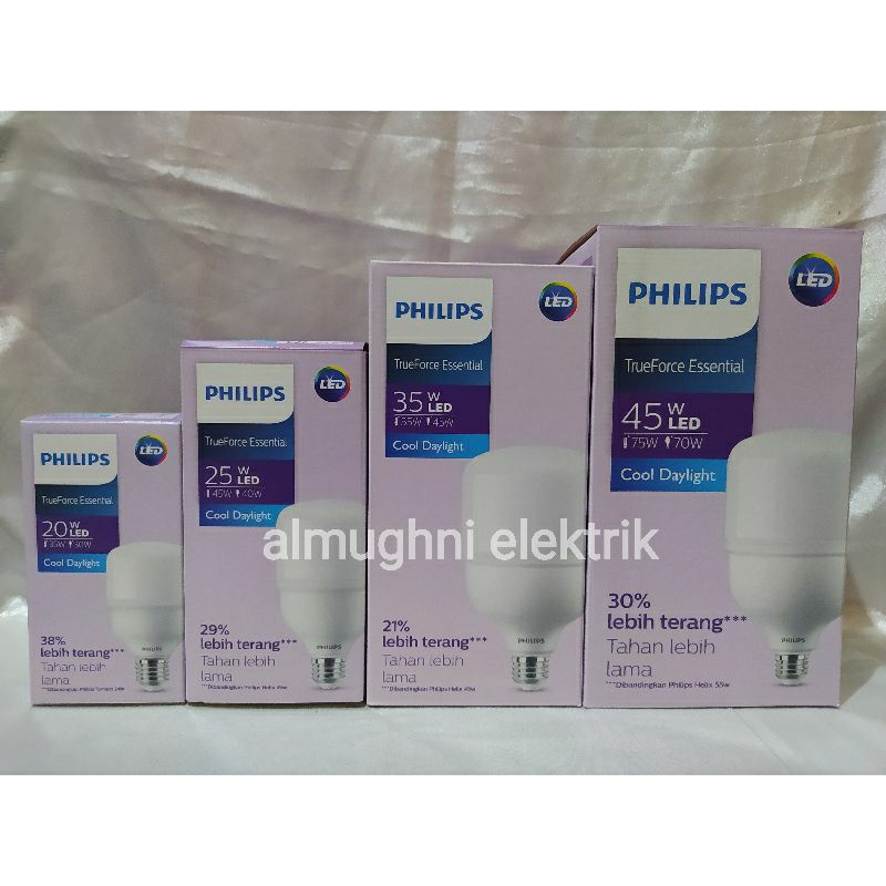 PHILIPS lampu led philips trueforce essential 20/25/35/45 watt