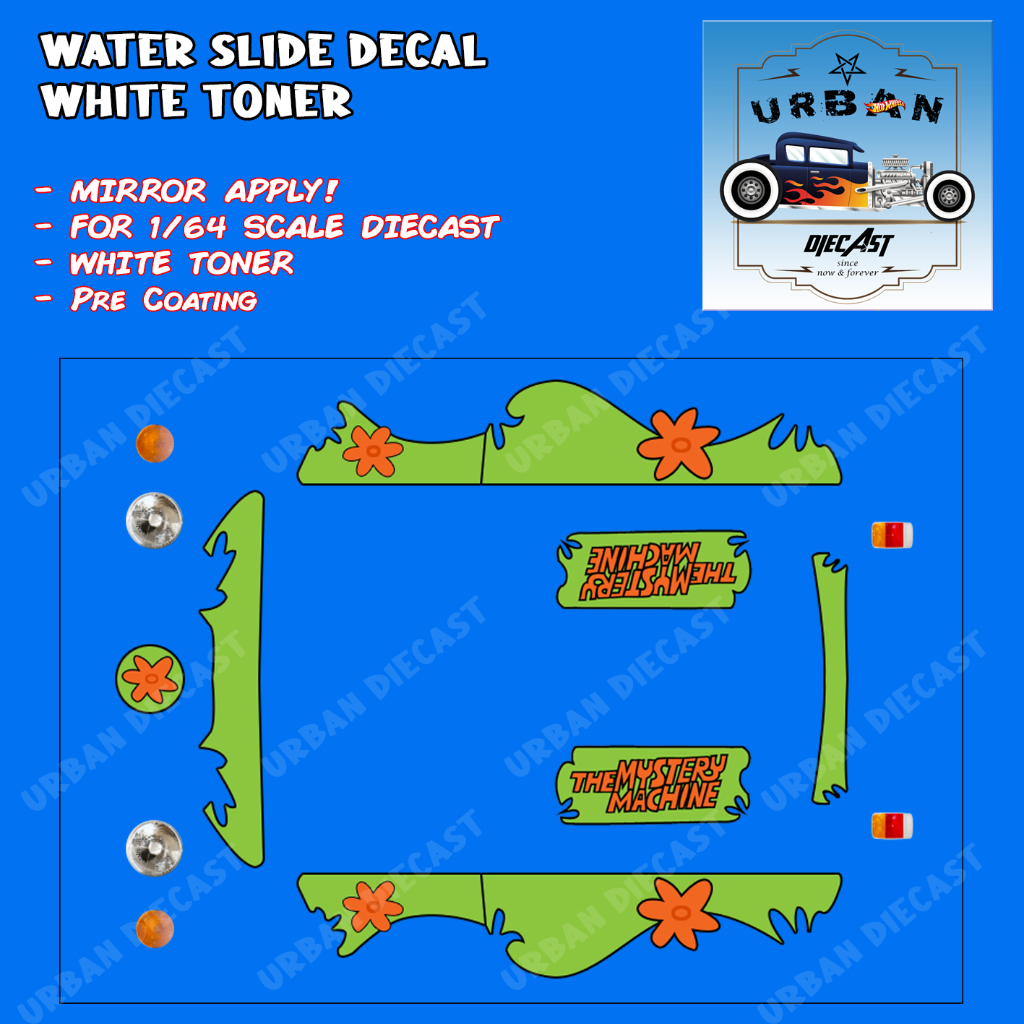 hot wheels decal kool kombi mystery machine