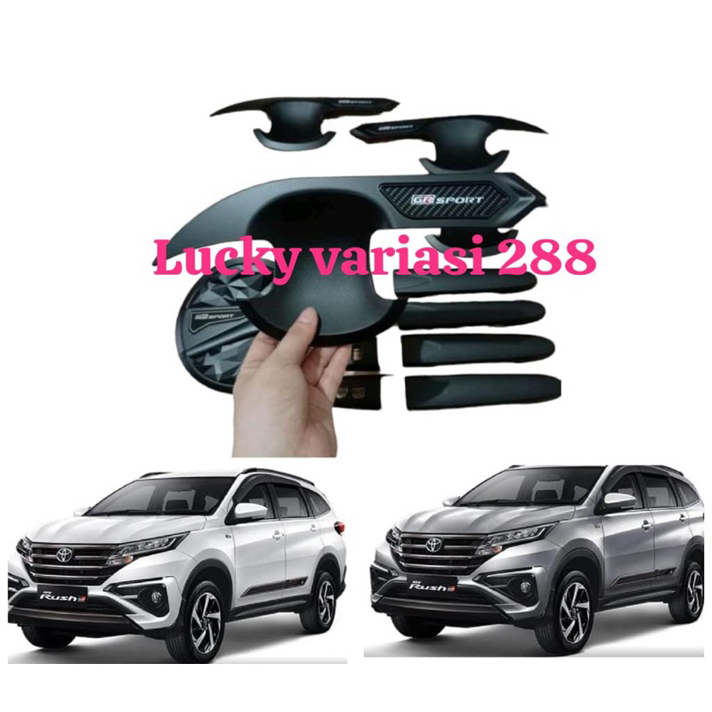 Paket Door handle/Cover Handle Outer Tank Cover All New Rush Hitam Doff GR Sport