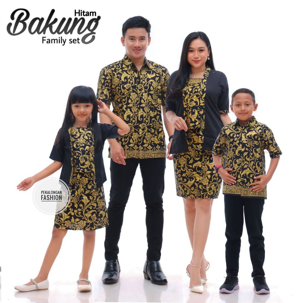 BAKUNG FAMILY SET COUPLE KELUARGA KEBAYA / COUPLE KEBAYA NATAL BATIK MOTIF BAKUNG