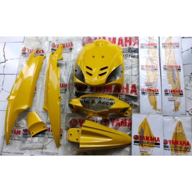 Body alus mio sporty kuning plus striping Mio sporty kuning original