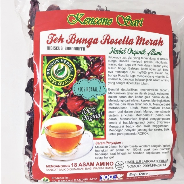 

teh rosela bunga rosella kencono sari