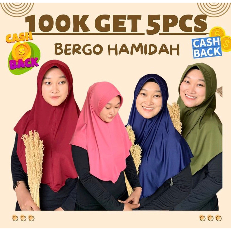 BERGO HAMIDAH / HIJAB SPORT MENUTUP DADA / HIJAB SEKOLAH by saniascarf