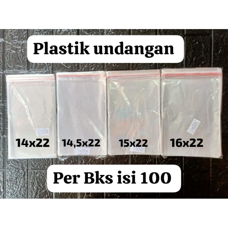 

plastik undangan 14,5x22 isi 100 ** LW